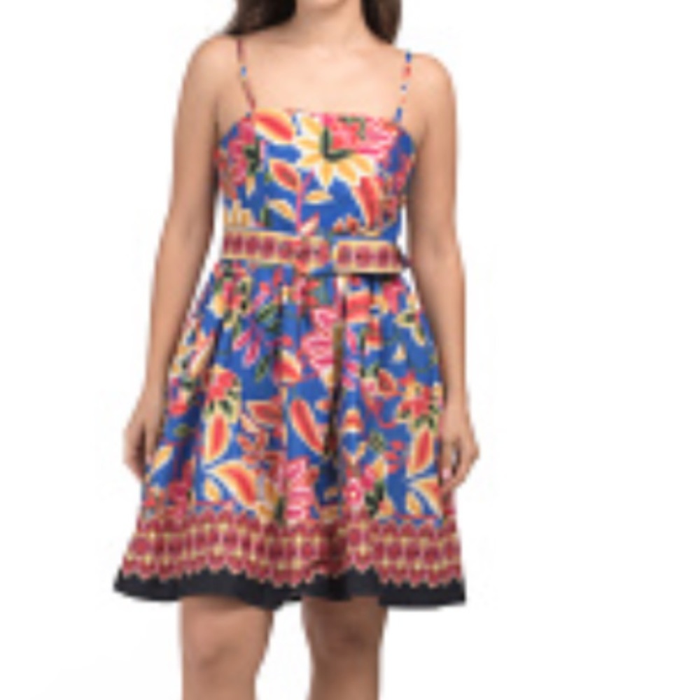 NWT Joie Floral Spaghetti Strap Sun Dress size Large resortwear bohemian